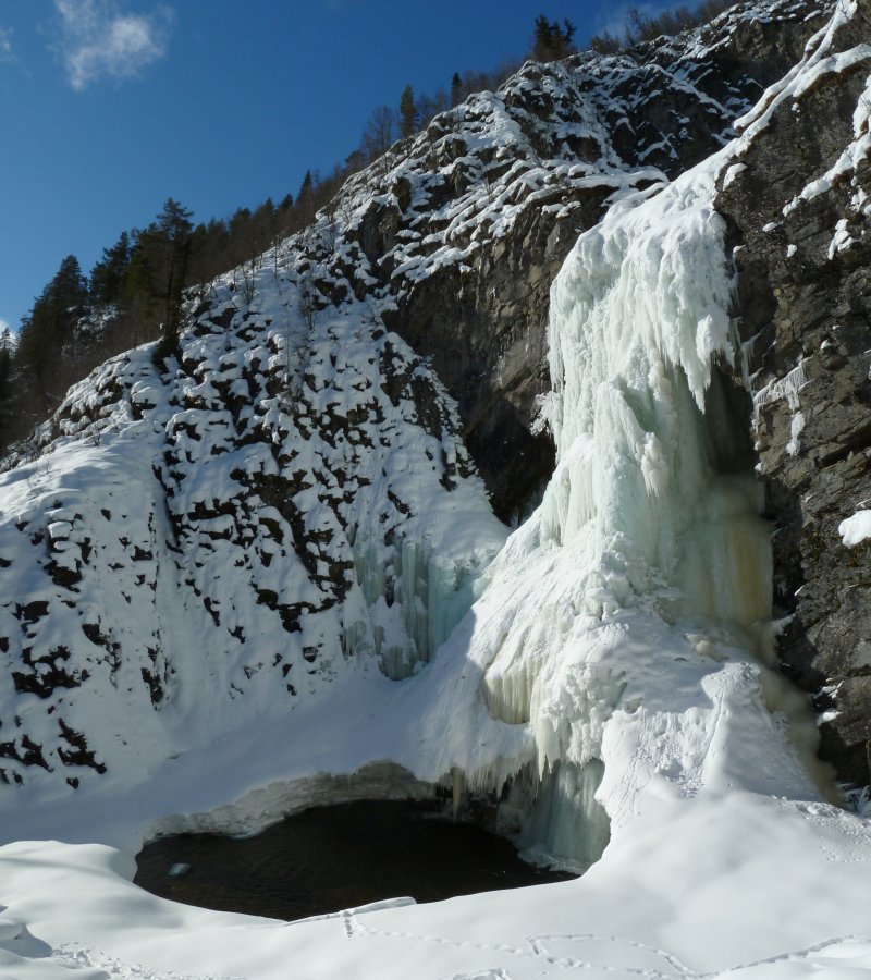 Skilanglauf Norwegen - Wasserfall