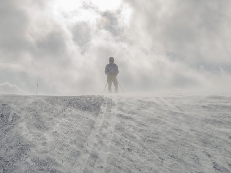 Skilanglauf Norwegen - Venabu, Schneesturm